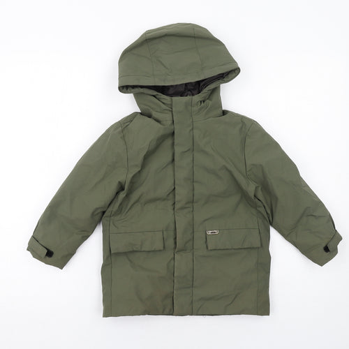 Zara Boys Green Windbreaker Jacket Size 4-5 Years Zip