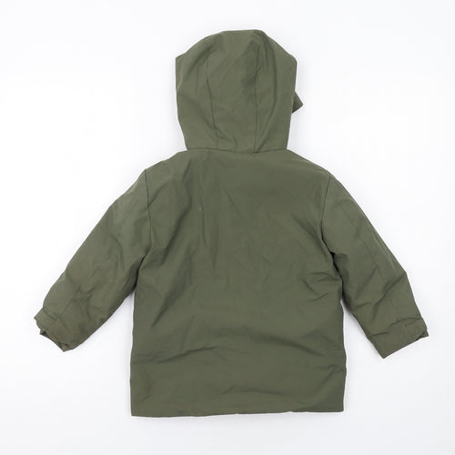 Zara Boys Green Windbreaker Jacket Size 4-5 Years Zip