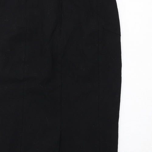 NEXT Womens Black Wool Straight & Pencil Skirt Size 8 Zip