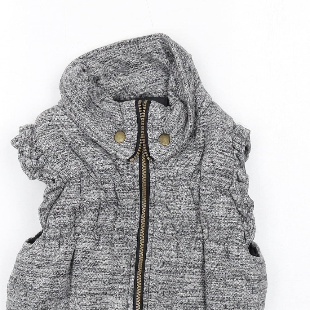 MODO Girls Grey Gilet Jacket Size M Zip