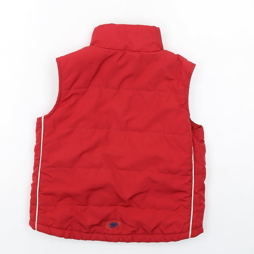 Masoral Boys Red Gilet Waistcoat Size 7 Years Zip