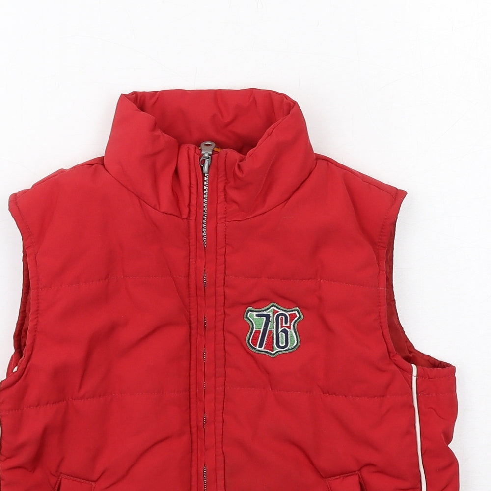 Masoral Boys Red Gilet Waistcoat Size 7 Years Zip