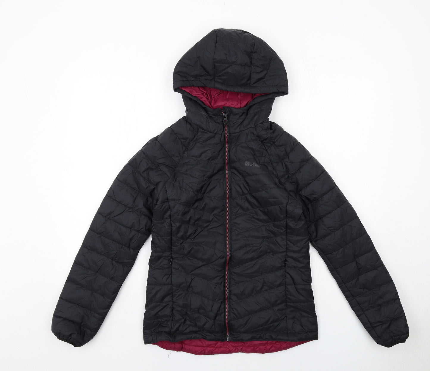 Mountain Warehouse Womens Black Quilted Jacket Size 8 Zip