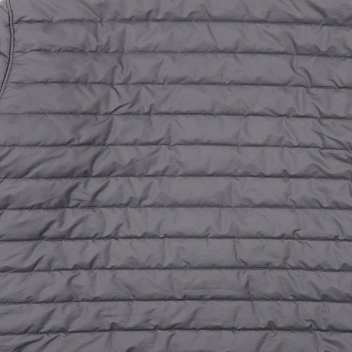 Timberland Mens Grey Quilted Jacket Size L Zip