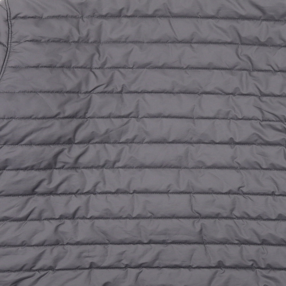 Timberland Mens Grey Quilted Jacket Size L Zip