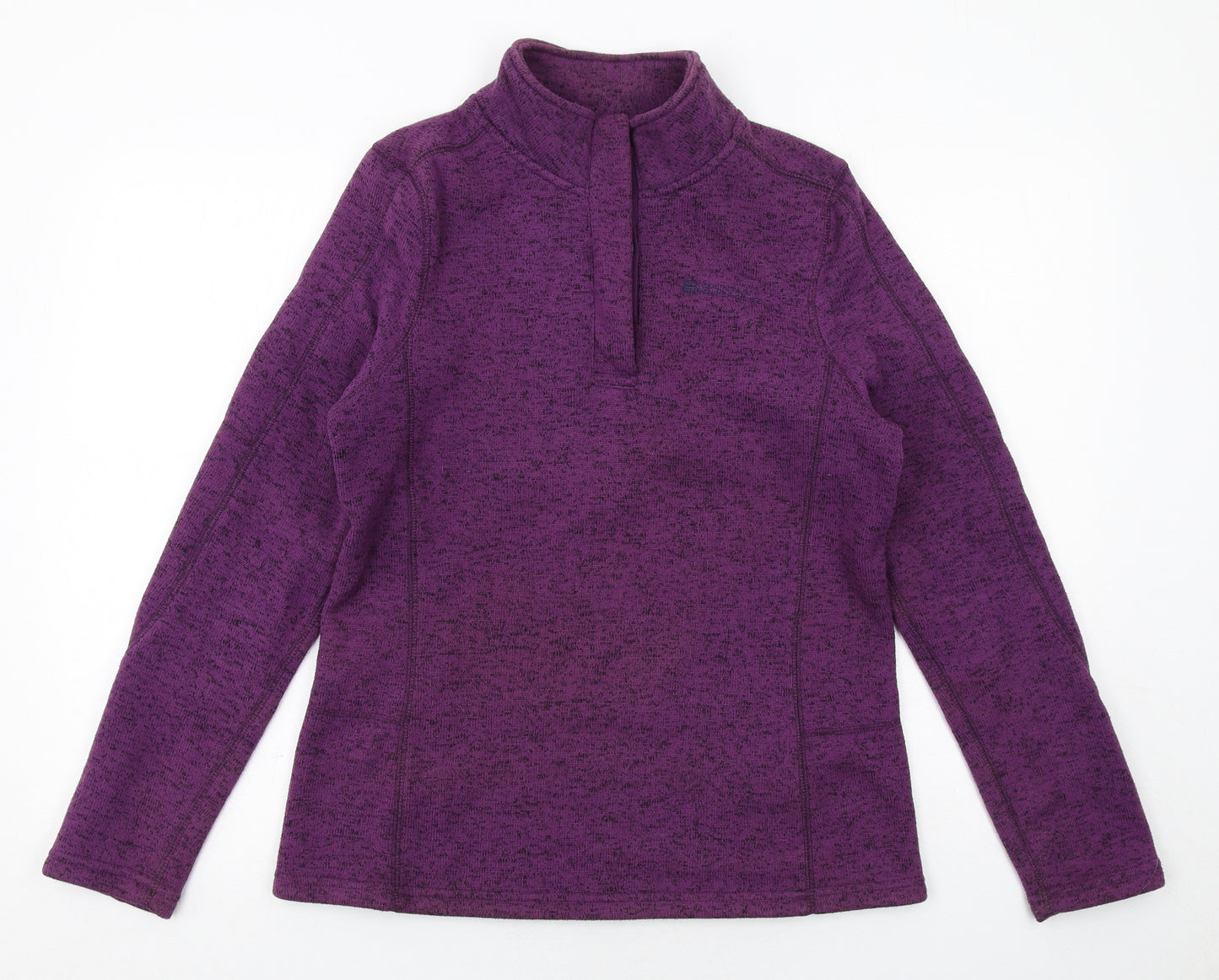 Mountain Warehouse Womens Purple Geometric Polyester Pullover Sweatshirt Size 10 Button