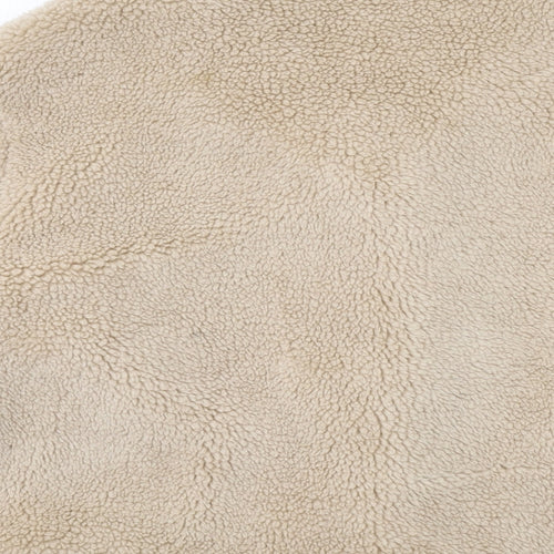 Zara Womens Beige Jacket Size L Button - Teddy Bear Style
