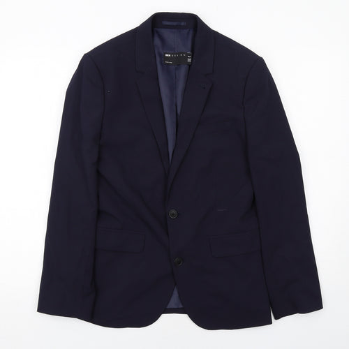 ASOS Mens Blue Polyester Jacket Suit Jacket Size 36 Regular