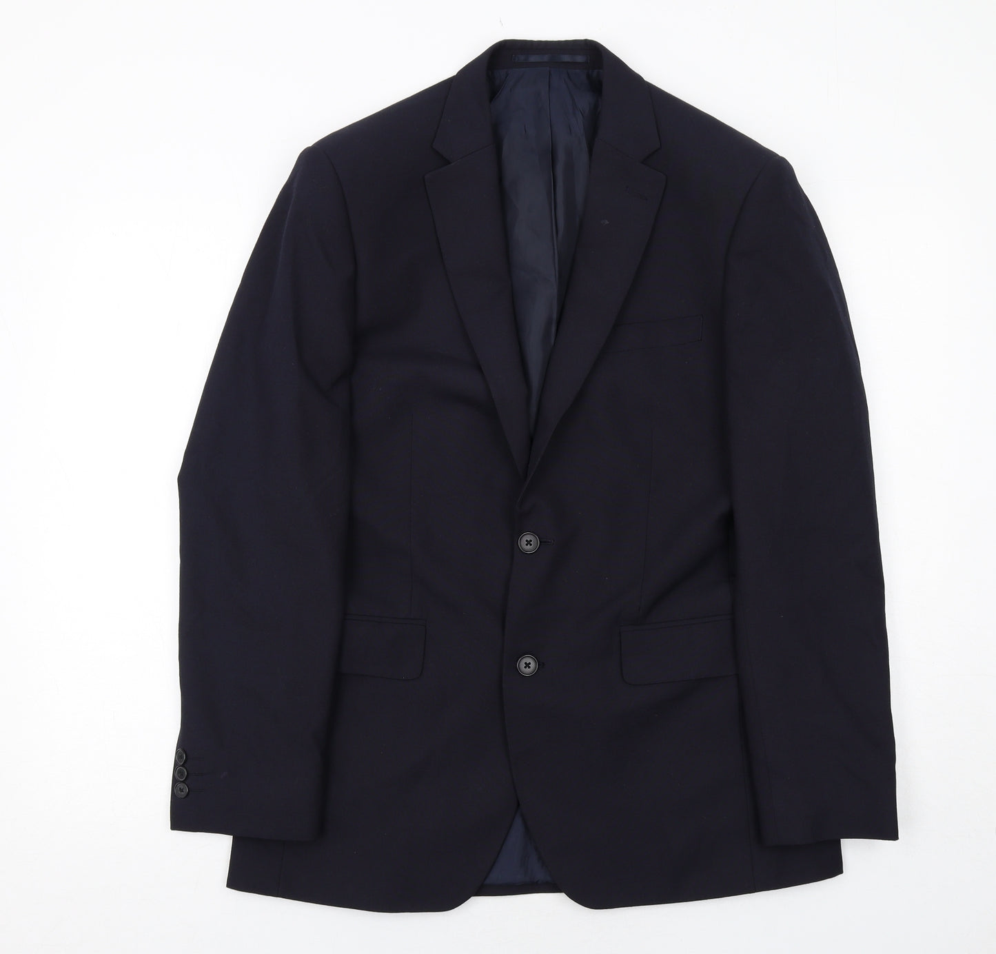 Debenhams Mens Blue Polyester Jacket Suit Jacket Size 38 Regular