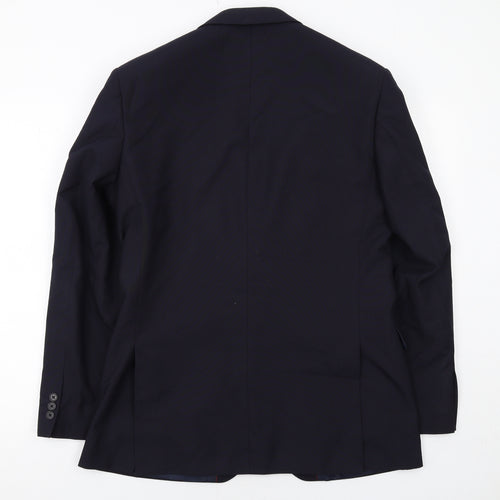 Debenhams Mens Blue Polyester Jacket Suit Jacket Size 38 Regular