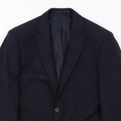 Debenhams Mens Blue Polyester Jacket Suit Jacket Size 38 Regular