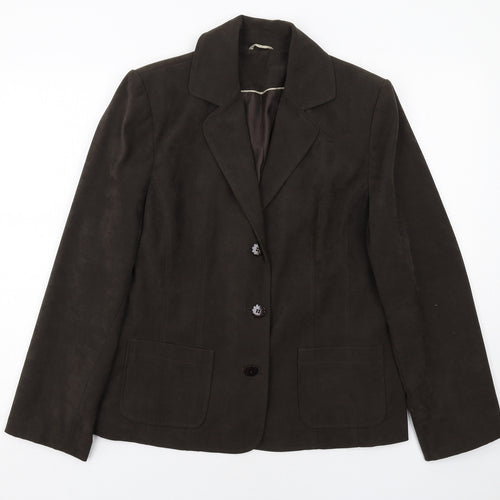 Berkertex Womens Green Jacket Blazer Size 16 Button
