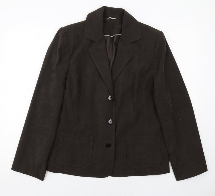 Berkertex Womens Green Jacket Blazer Size 16 Button