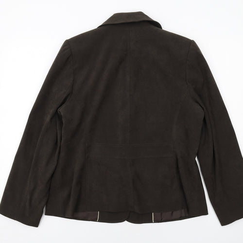 Berkertex Womens Green Jacket Blazer Size 16 Button