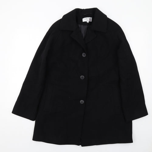 Lady Line Womens Black Jacket Size 10 Button