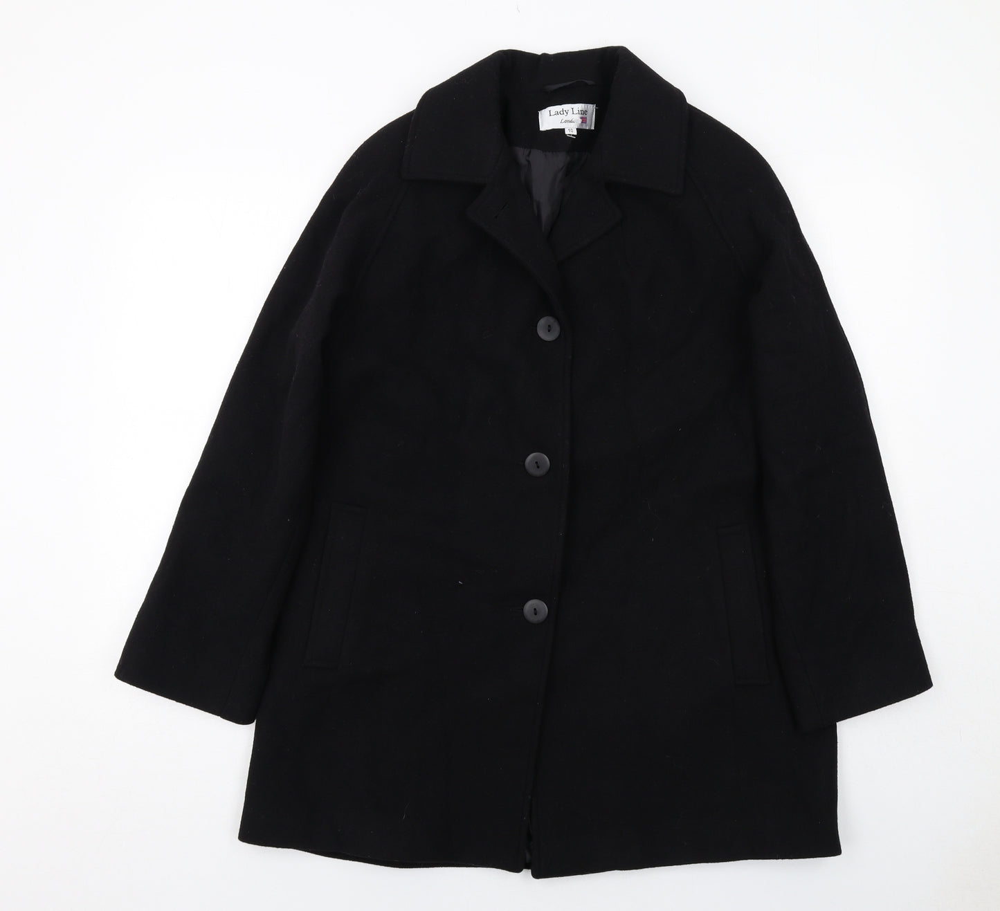 Lady Line Womens Black Jacket Size 10 Button