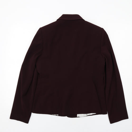Laura Brook Womens Purple Polyester Jacket Blazer Size 14