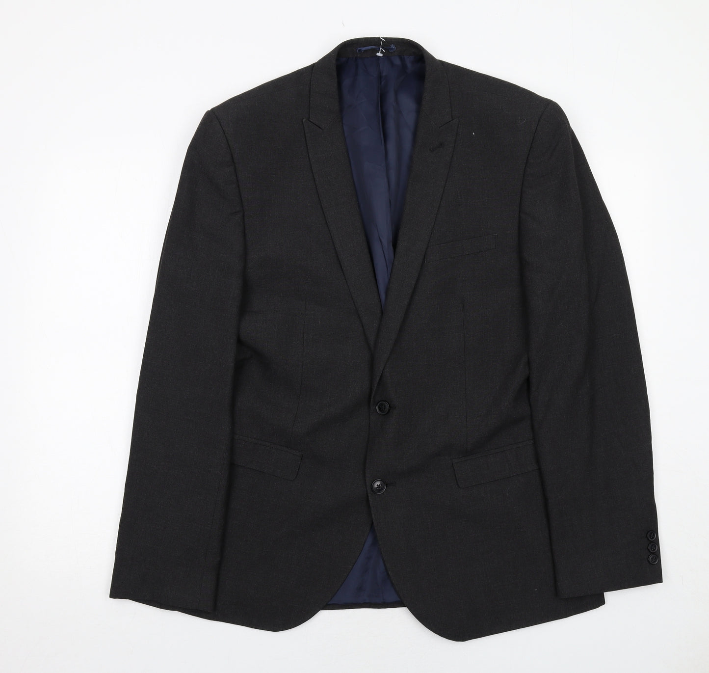 NEXT Mens Grey Polyester Jacket Suit Jacket Size 42 Regular