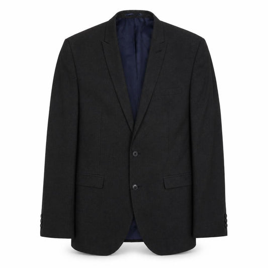 Front view of Next men’s grey polyester jacket suit jacket, size 42, regular