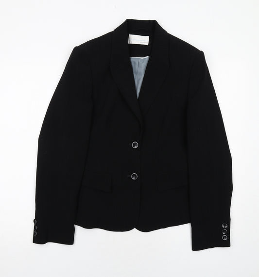 Amranto Womens Black Polyester Jacket Suit Jacket Size 12