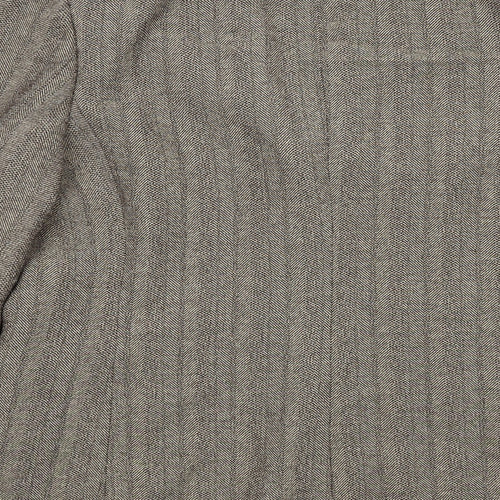 Per Una Womens Beige Herringbone Polyester Jacket Blazer Size 16