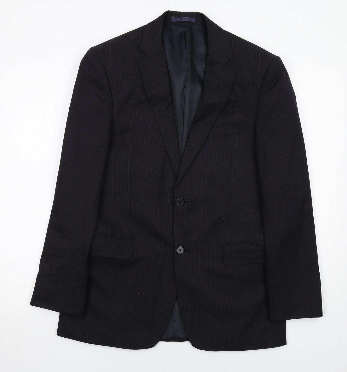 Karl Jackson Mens Black Polyester Jacket Suit Jacket Size 38 Regular