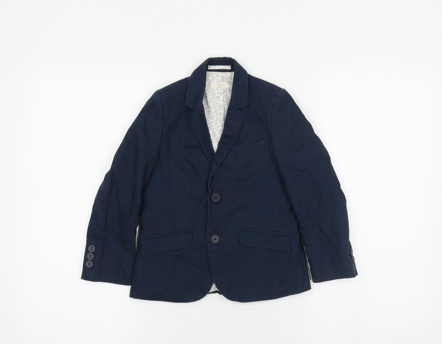 John Lewis Boys Blue Jacket Blazer Size 5 Years Button