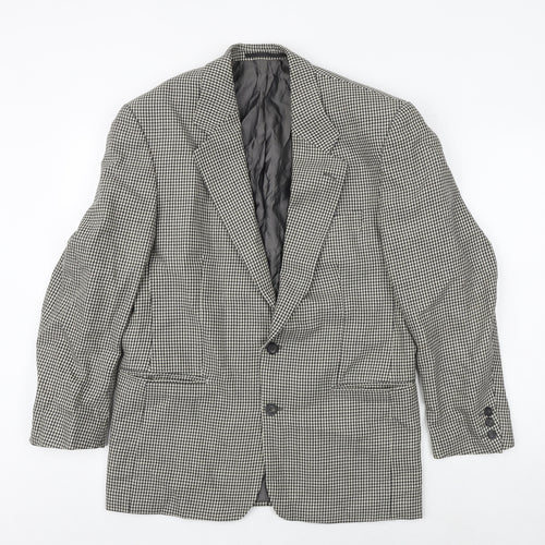 Principles For Men Mens Beige Geometric Polyester Jacket Suit Jacket Size 40 Regular
