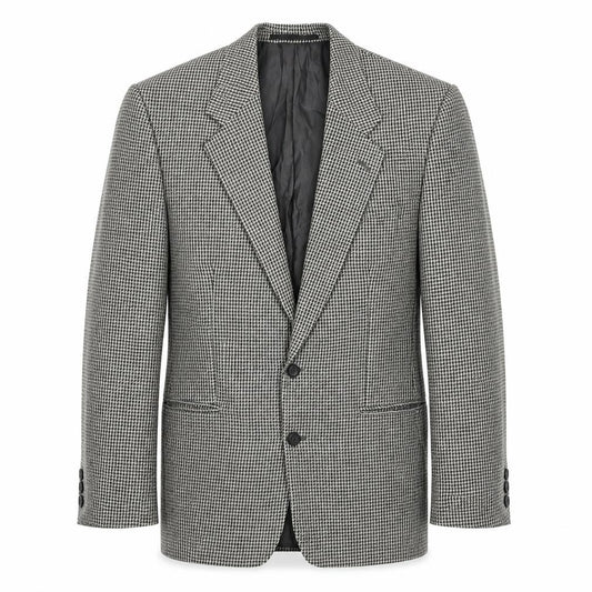 Front view of Principles For Men men’s beige geometric polyester jacket suit jacket, size 40, regular