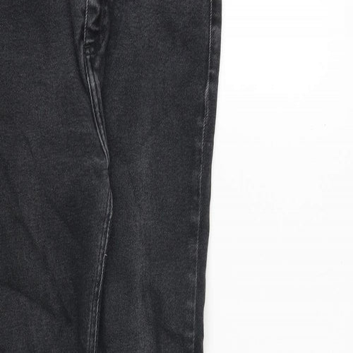 Zara Womens Grey Cotton Skinny Jeans Size 12 Regular Zip