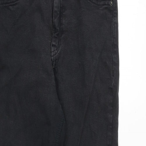 Topshop Womens Grey Cotton Skinny Jeans Size 28 in Regular Zip