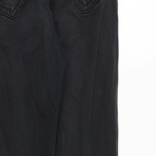 Topshop Womens Grey Cotton Skinny Jeans Size 28 in Regular Zip