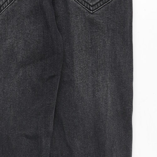 Topman Mens Grey Cotton Tapered Jeans Size 30 in L30 in Regular Zip