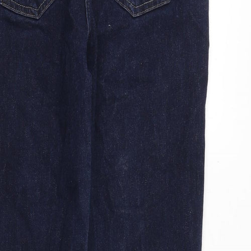 NEXT Womens Blue Cotton Bootcut Jeans Size 14 Regular Zip