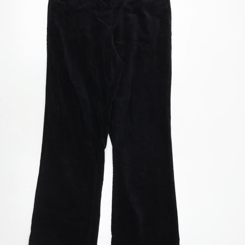 Hobbs Mens Black Cotton Trousers Size 32 in Regular Zip