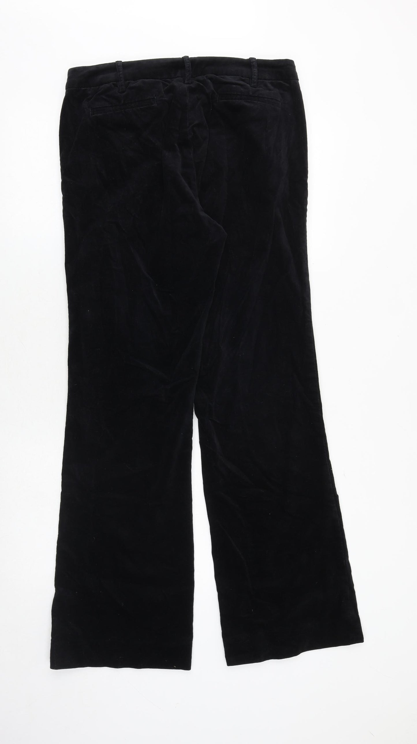Hobbs Mens Black Cotton Trousers Size 32 in Regular Zip