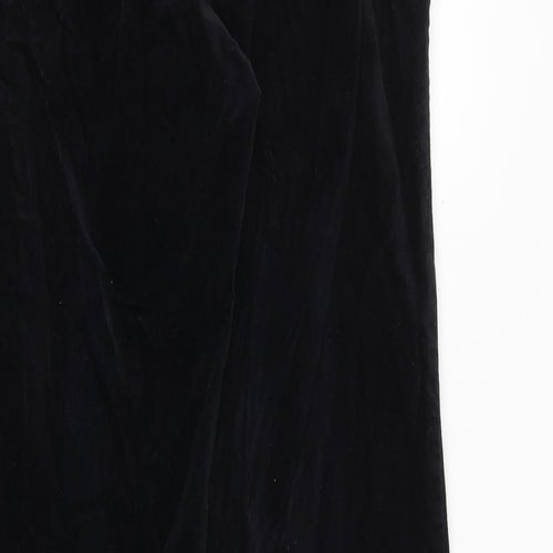 Hobbs Mens Black Cotton Trousers Size 32 in Regular Zip