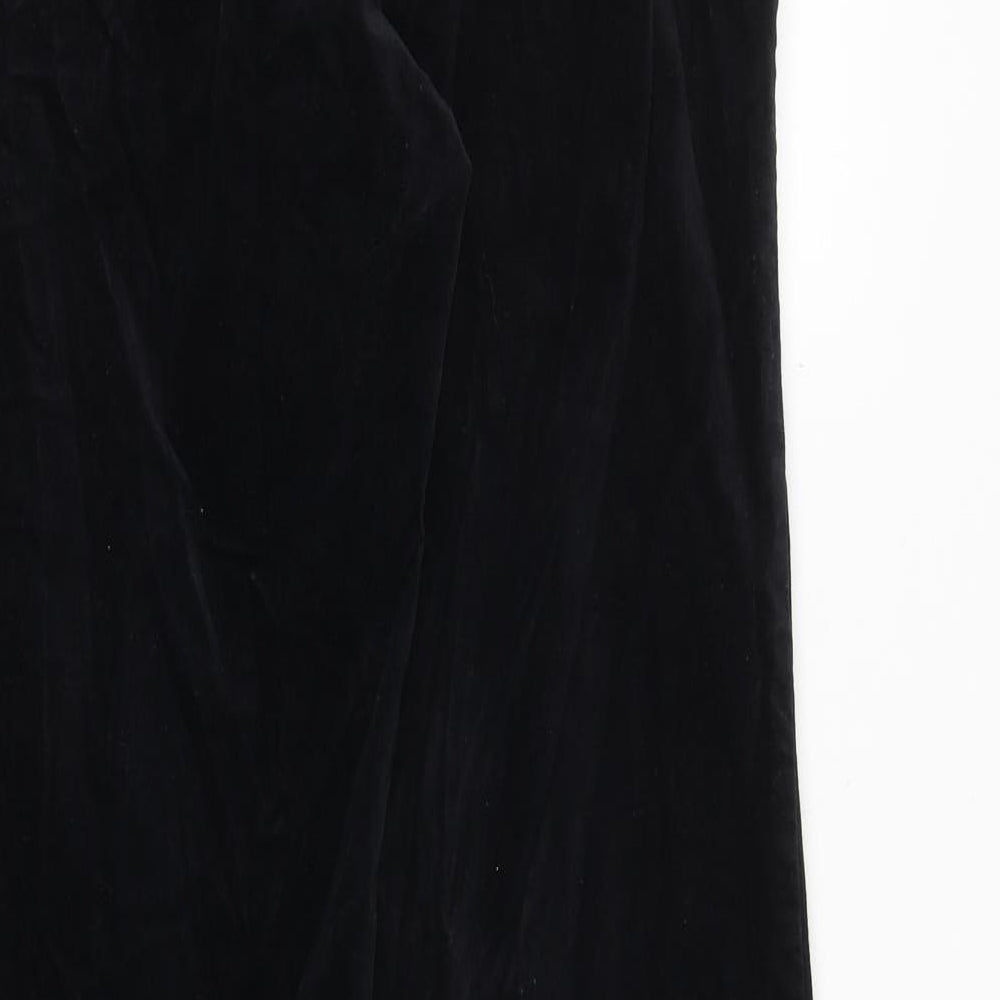 Hobbs Mens Black Cotton Trousers Size 32 in Regular Zip
