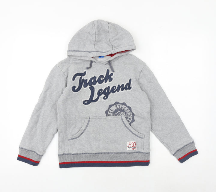 adams boys Boys Grey Cotton Pullover Hoodie Size 10 Years Pullover - Track Legend