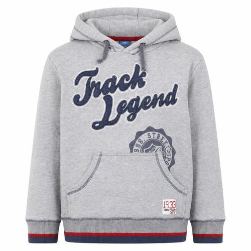 adams boys Boys Grey Cotton Pullover Hoodie Size 10 Years Pullover - Track Legend