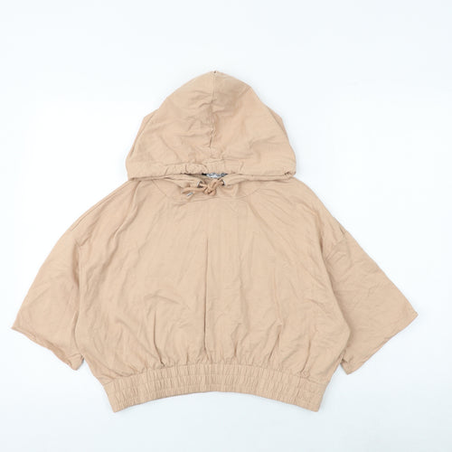 Select Womens Brown Cotton Pullover Hoodie Size L Pullover