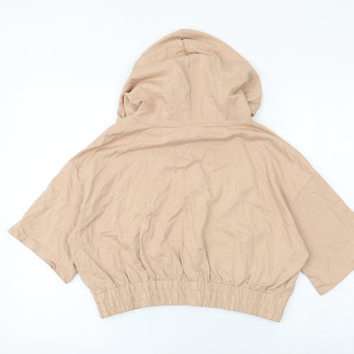 Select Womens Brown Cotton Pullover Hoodie Size L Pullover