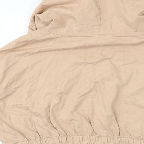 Select Womens Brown Cotton Pullover Hoodie Size L Pullover
