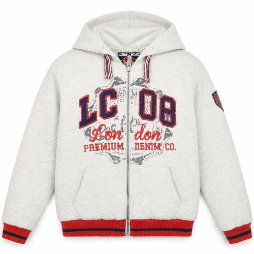 Lee Cooper Boys Grey Cotton Full Zip Hoodie Size 11-12 Years Zip