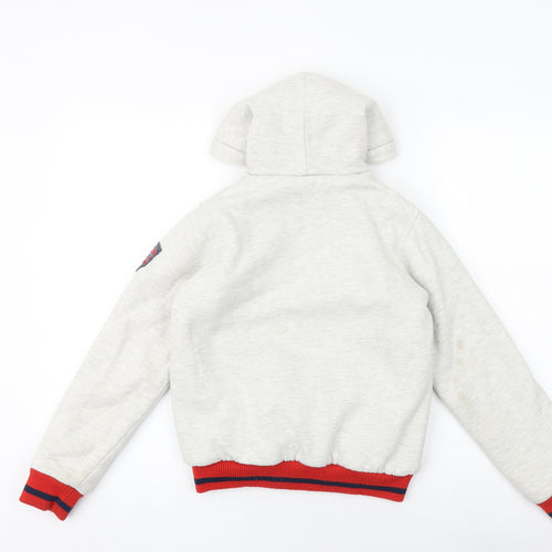 Lee Cooper Boys Grey Cotton Full Zip Hoodie Size 11-12 Years Zip
