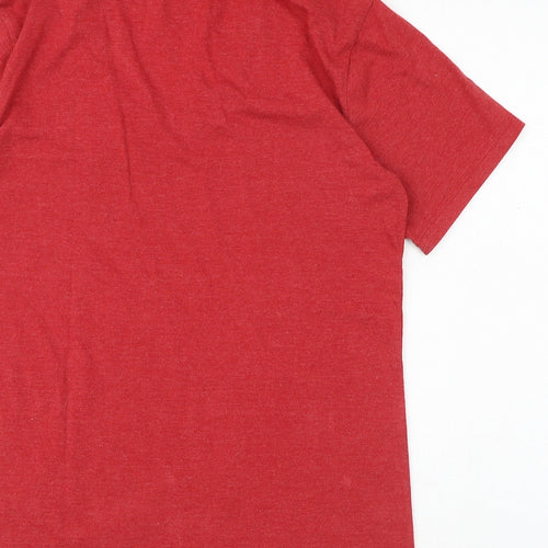 Gap Womens Red Polyester Basic T-Shirt Size XS V-Neck