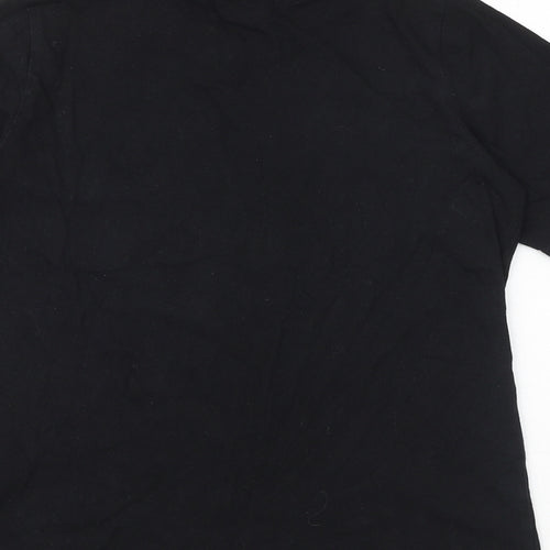 H&M Womens Black 100% Cotton Basic T-Shirt Size XS Crew Neck - Zodiac Capricorn