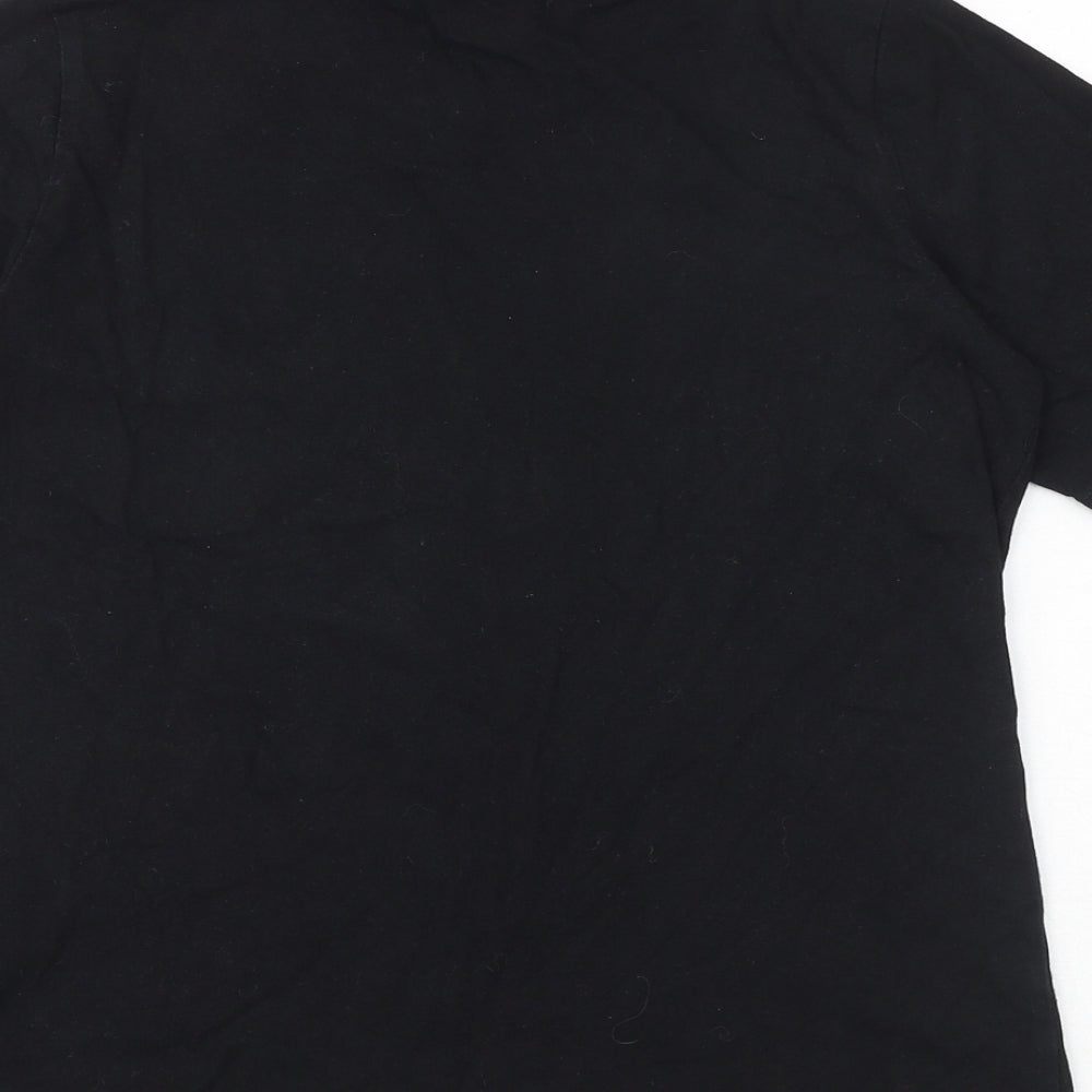 H&M Womens Black 100% Cotton Basic T-Shirt Size XS Crew Neck - Zodiac Capricorn