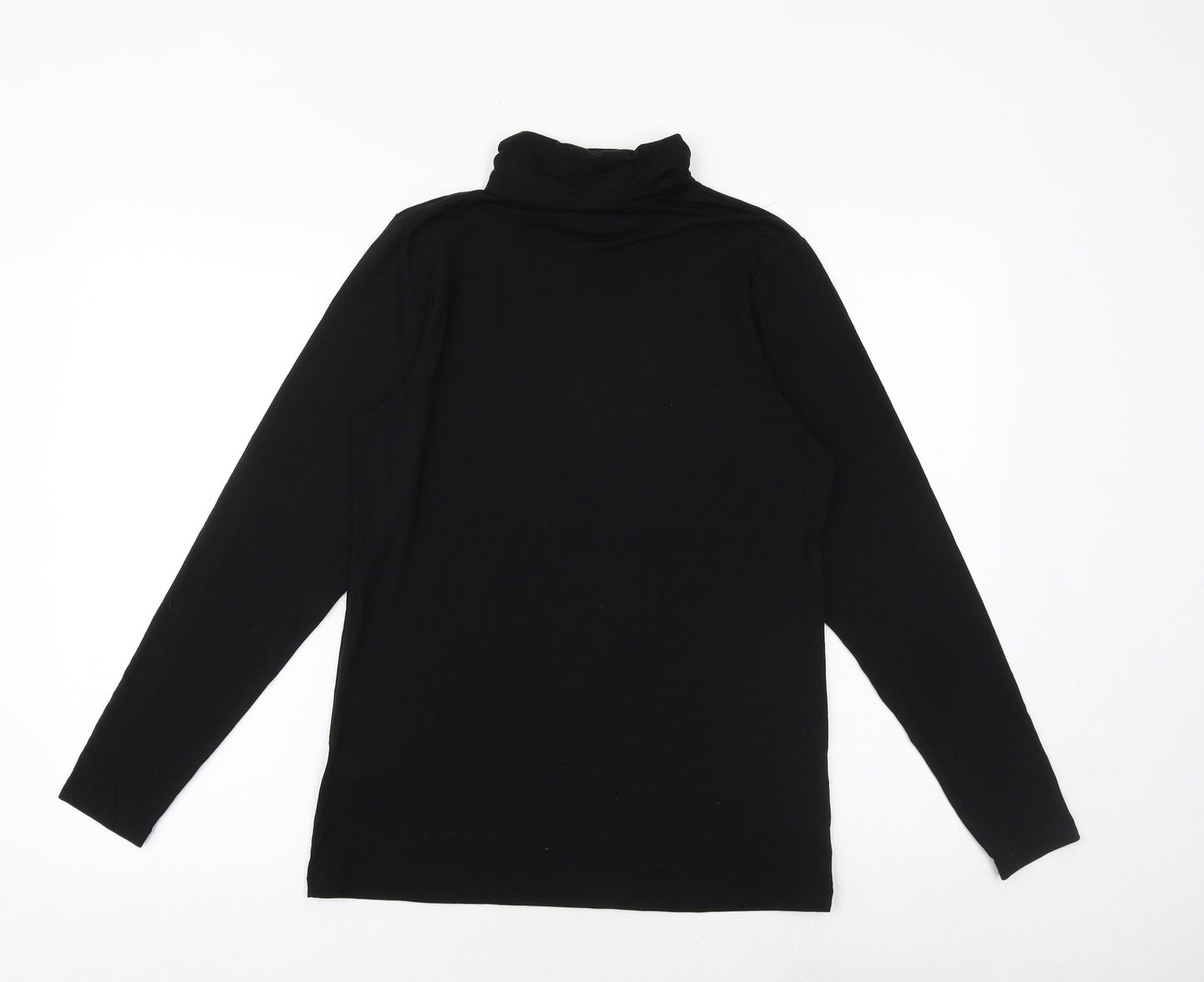 Heatgen Womens Black Acrylic Basic T-Shirt Size 20 Roll Neck