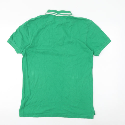 Signature by Levi Strauss & Co. Mens Green Cotton Polo Size M Collared Button